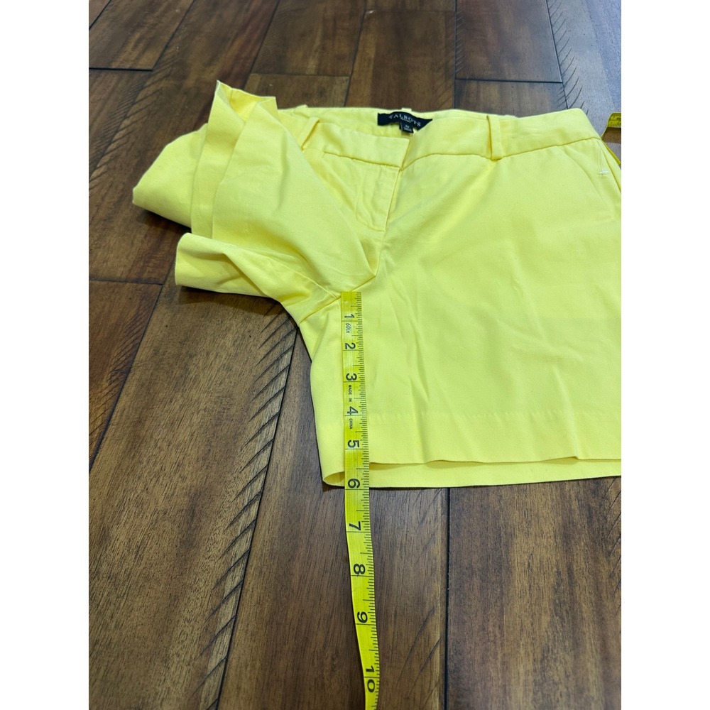 Talbots Chino Shorts Women 4P Yellow Good Petite Stretch Mid Rise Cotton Blend - Picture 5 of 9